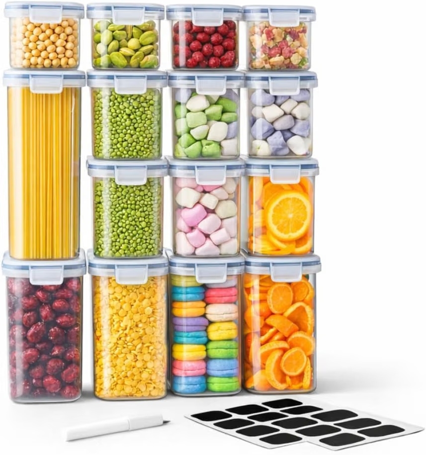 Namiya Kit 15 Potes Herméticos para Armazenamento de Alimentos